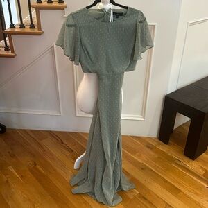 Sage dress to the floor!